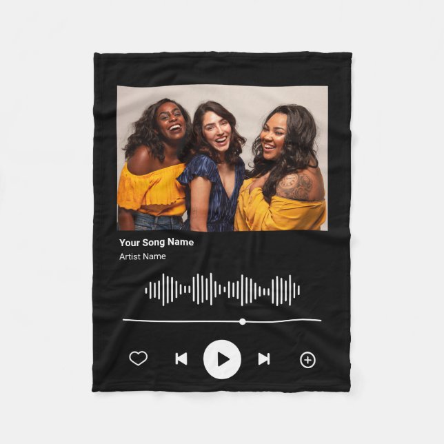 Soul Sisters Custom Song Code Best Friend BFF Gift Fleece Blanket (Front)