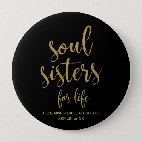 Soul Sisters for Life Glitter Bachelorette Button