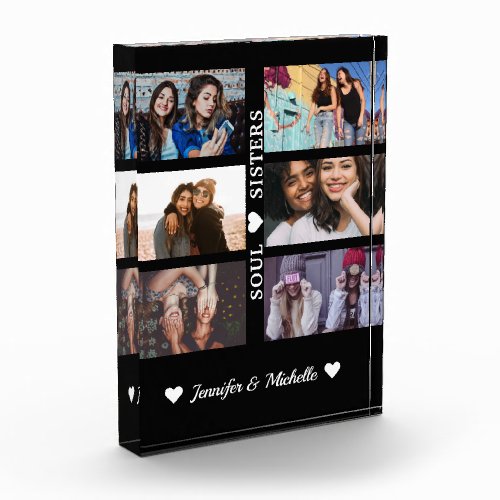 Soul sisters Friends Custom 6 Photo collage gift