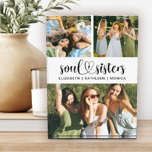 Soul Sisters Friends Script Photo Collage Block