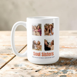 Soul Sisters Photo Collage Best Friends Ceramic  Coffee Mug