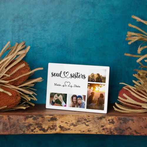 Soul Sisters Script Gift For Friends Photo Collage Plaque