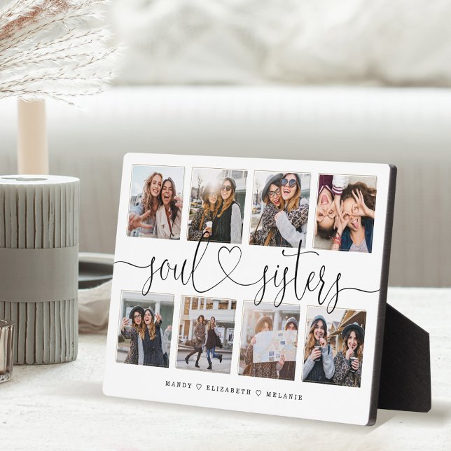 Soul Sisters Script Gift For Friends Photo Collage Plaque (Creator Uploaded)