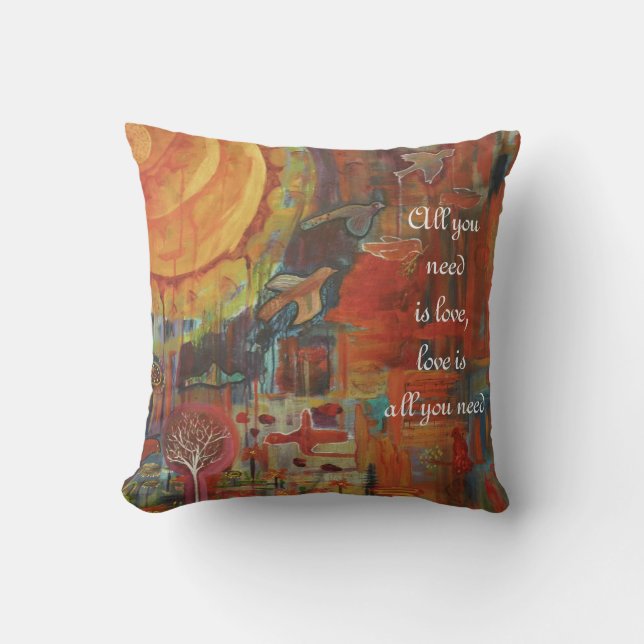 Soul Song Throw Pillow (Front)