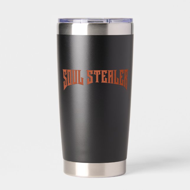 Soul Stealer Funny Redhead Heavy Metal Typography Insulated Tumbler (Front)
