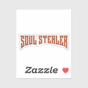 Soul Stealer Heavy Metal Typography Sticker