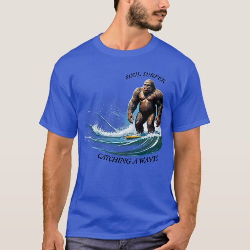 Soul Surfer Catching a Wave Bigfoot T_Shirt