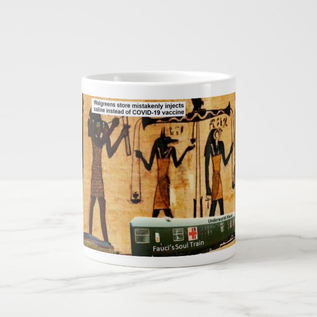 Soul train passing through the underworld. giant coffee mug (Front)