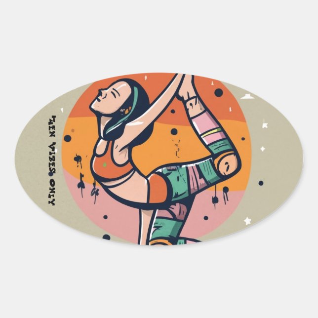 Soul Warrior Vibes  Oval Sticker (Front)