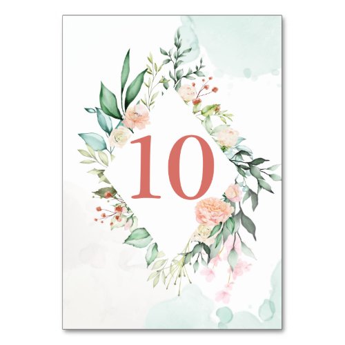 Soula Table Numbers Card