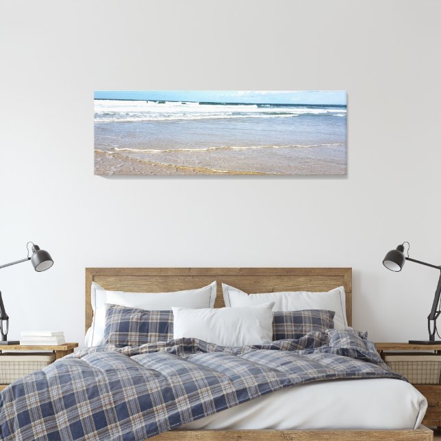 Soulac Sur Mer | Coastal Seaside Beach In France  Canvas Print (Insitu(Bedroom))