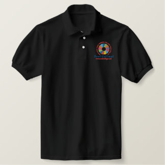 SoulCollage® Embroidered Men's Black Polo shirt