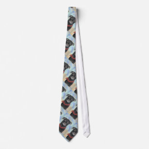 Soulful Black Lab Pastel Neck Tie
