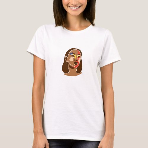 Soulful Canvas Abstract Beauty Wear T_Shirt