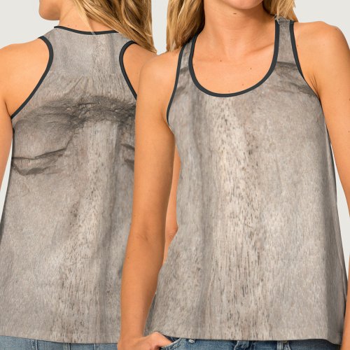 Soulful Eyes Woodgrain Earthy Chic Tank Top