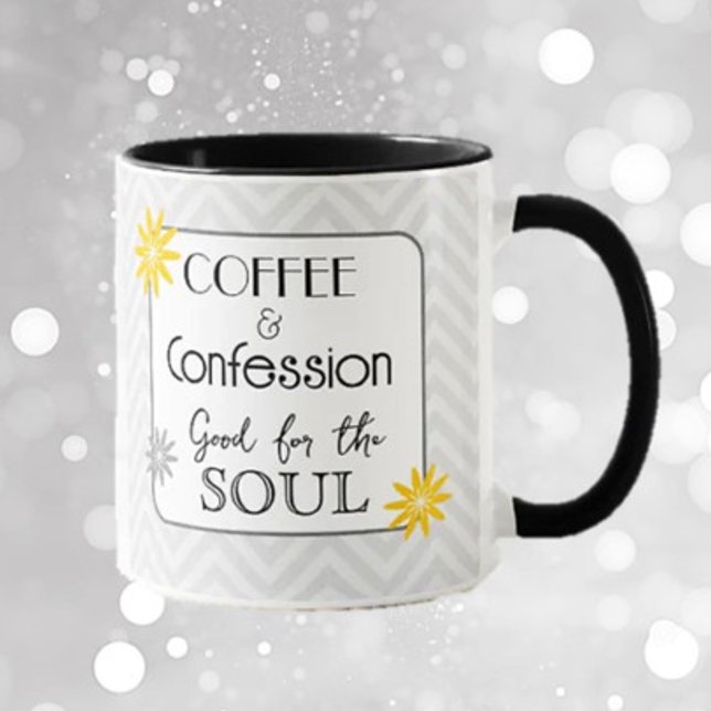 Soulful Humor! Coffee & confessions gift Mug (Creator Uploaded)