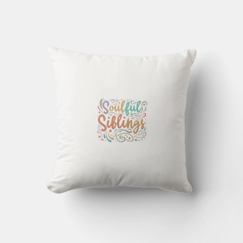 Soulful Siblings Throw Pillow