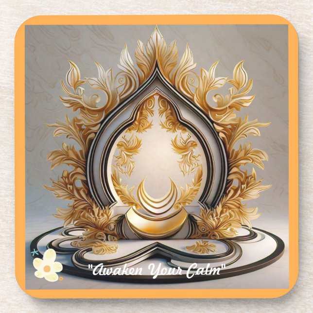 "Soulful Tranquil Depths" Beverage Coaster (Front)