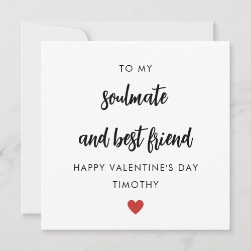 Soulmate And Best Friend Valentines Day Card 