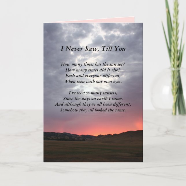 Soulmate California Sunset Anniversary Card (Front)