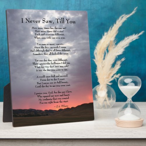 Soulmate California Sunset Photo Plaque