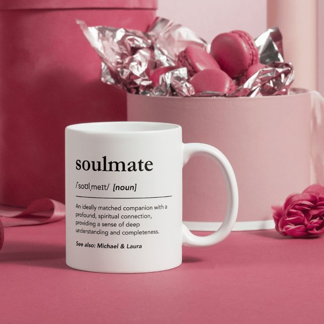 Soulmate definition custom name dictionary coffee mug (Creator Uploaded)