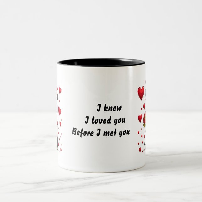 🐶 Soulmate Dog Quote Cozy Gift Charm ❤️ Two-Tone Coffee Mug (Center)