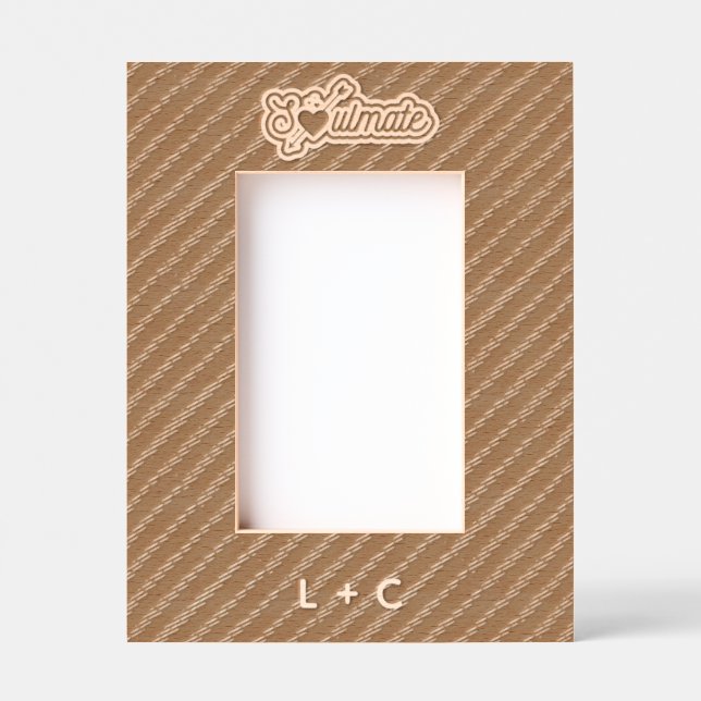 Soulmate Engraved Wood Laser Etched Picture Frame Frames (Front)