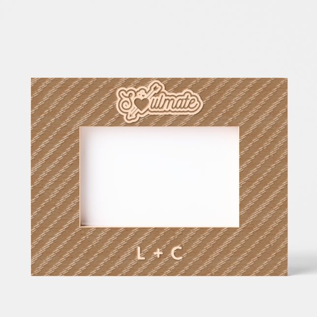 Soulmate Engraved Wood Laser Etched Picture Frame Frames (Front)