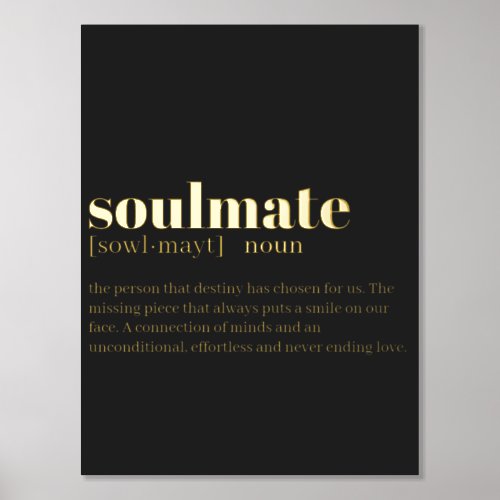 Soulmate Noun Dictionary Definition Foil Prints