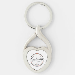 Soulmate Retro Love Minimal(Light) Couple Matching Keychain