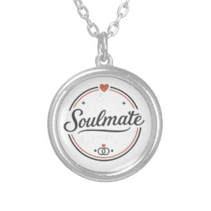 Soulmate Retro Love Minimal(Light) Couple Matching Silver Plated Necklace