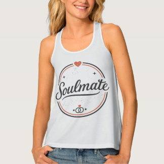 Soulmate Retro Love Minimal(Light) Couple Matching Tank Top