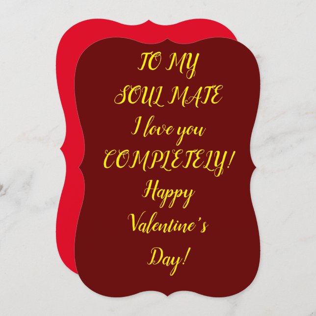 Soulmate Valentine's Day Card (Front/Back)