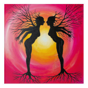 Soulmates face to face acrylic print
