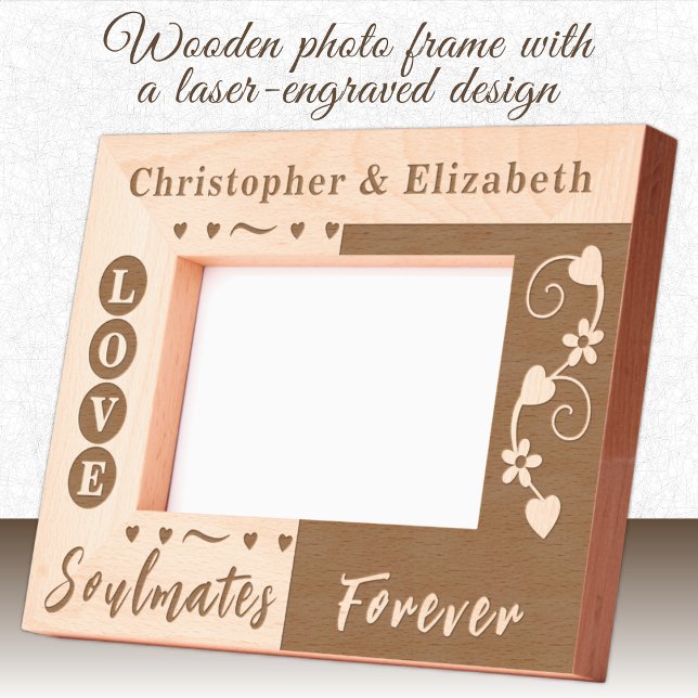Soulmates forever custom names engraved frames (Creator Uploaded)