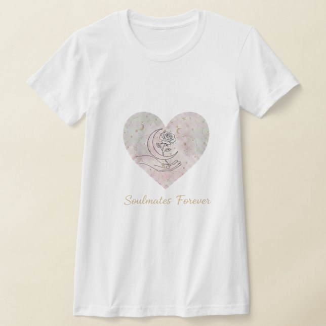 Soulmates Forever T-Shirt - Elegant Rose (Laydown)