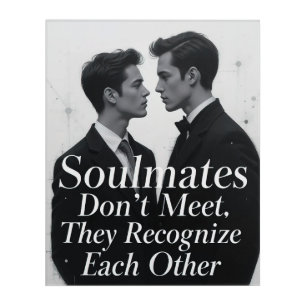 Soulmates Gay Couple Love Quote Art