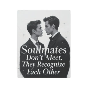 Soulmates Gay Couple Love Quote Art