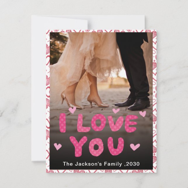 Soulmates I Love You Personalized Photo Valentine Holiday Card (Front)