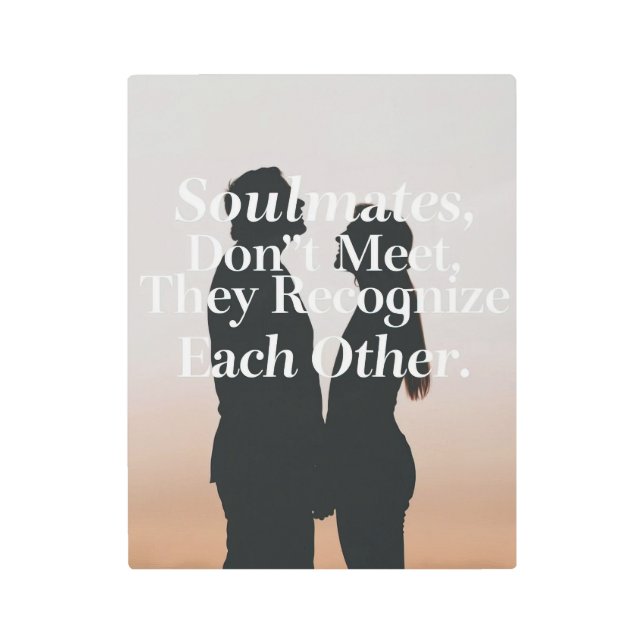 Soulmates Inspirational Love Quote Print (Front)