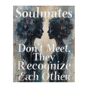 Soulmates Lesbian Couple Love Quote Art