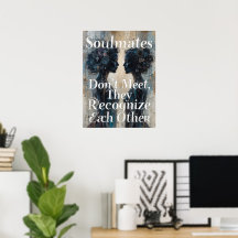 Soulmates Lesbian Couple Love Quote Art