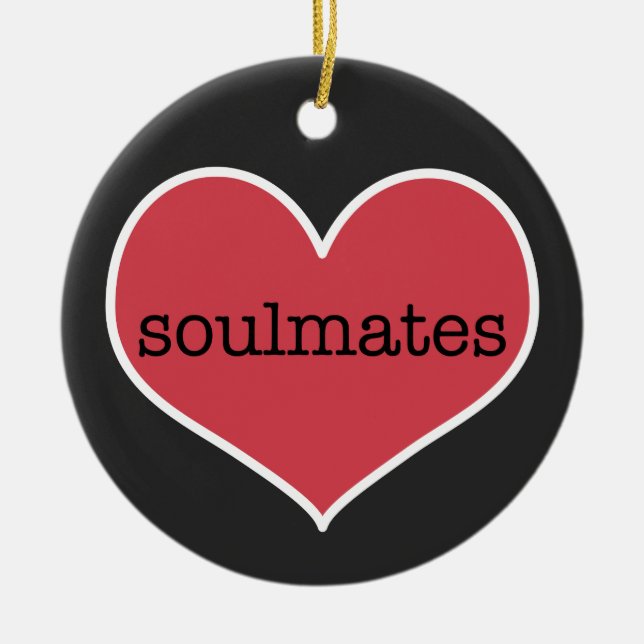 Soulmates | Personalized Valentine's Day Ornament (Front)