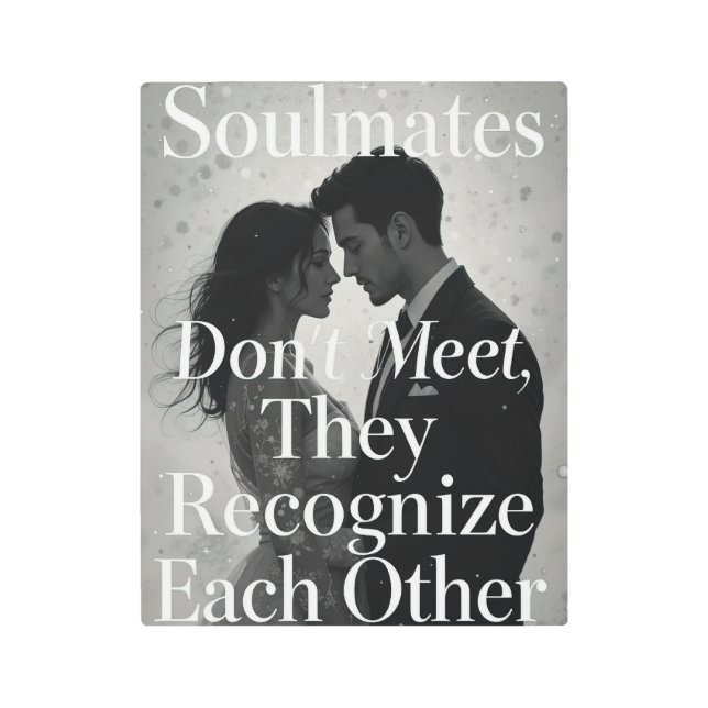 Soulmates Romantic Love Quote Art (Front)
