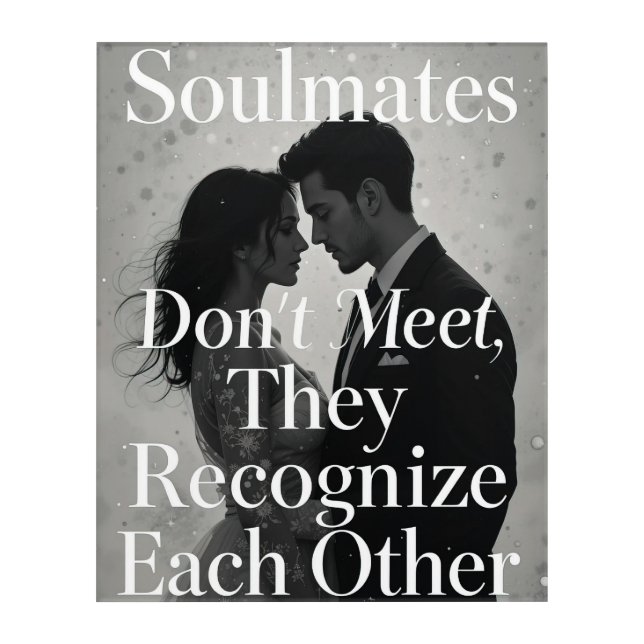 Soulmates Romantic Love Quote Art (Front)