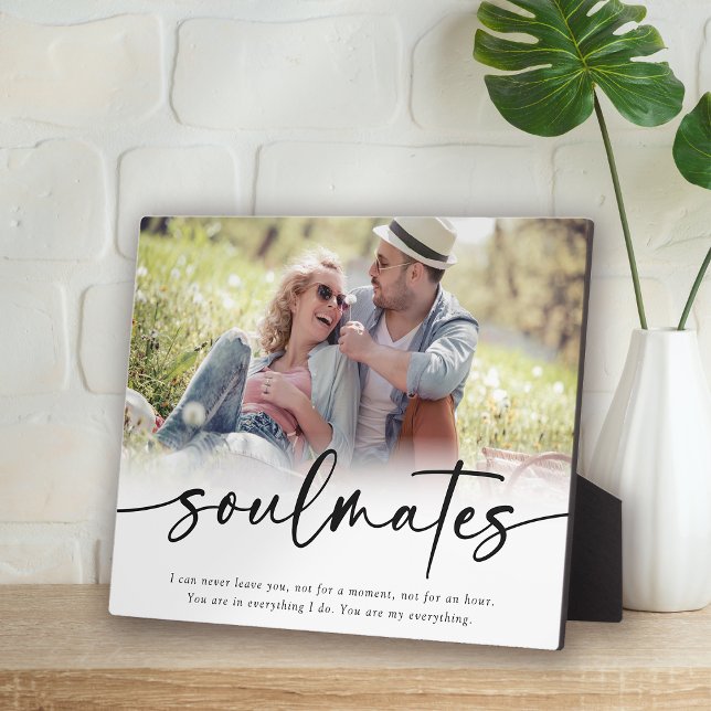 Soulmates Saying Script Photo Plaque (Creator Uploaded)