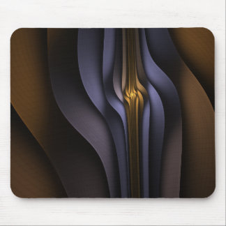 Soul's Essence Blue and Gold Abstract Mouse Pad