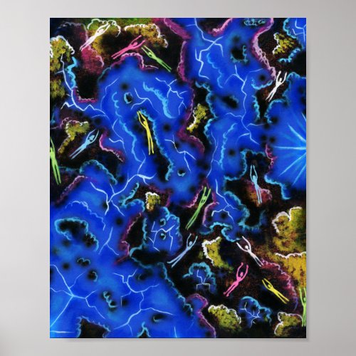 Souls Going To Heaven Abstract art Original  Poster