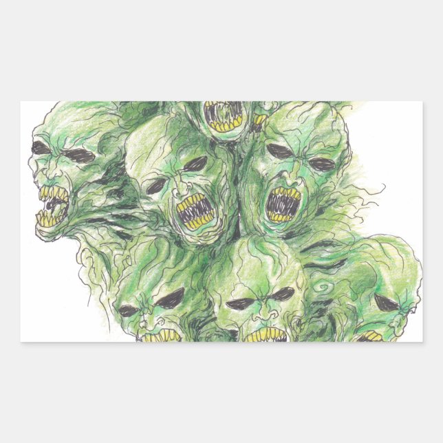 Souls Of The Dead Art Rectangular Sticker (Front)